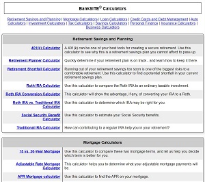 financial calculators tools